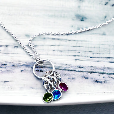 FAMILY CIRCLE BIRTHSTONE NECKLACE - Elizabeth Burry Design