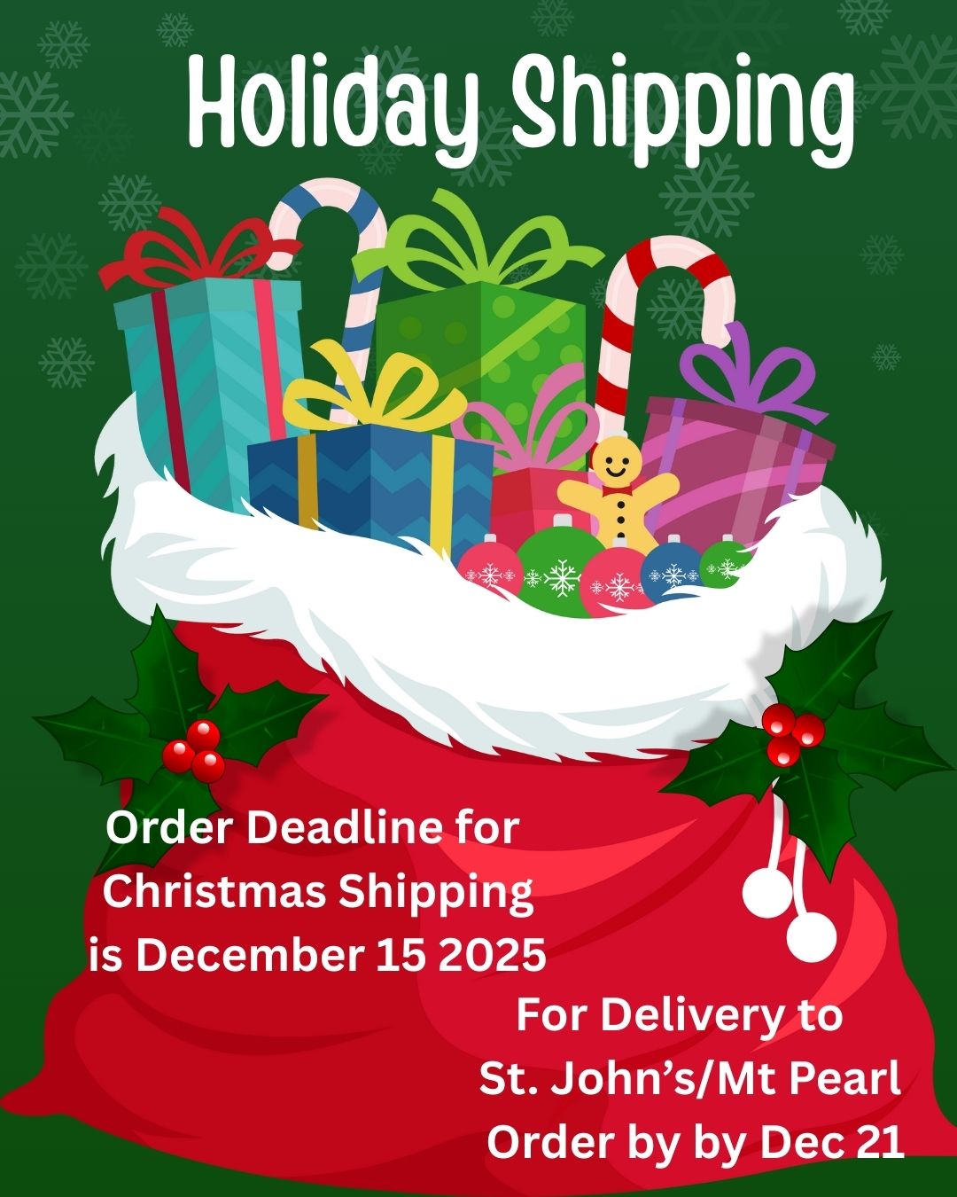 Holiday Shipping Deadlines
