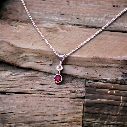 BIRTHSTONE SOLITAIRE NECKLACE - Elizabeth Burry Design