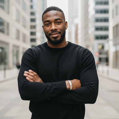 SYDNEY BRUSHED SILVER BANGLE - Elizabeth Burry Design